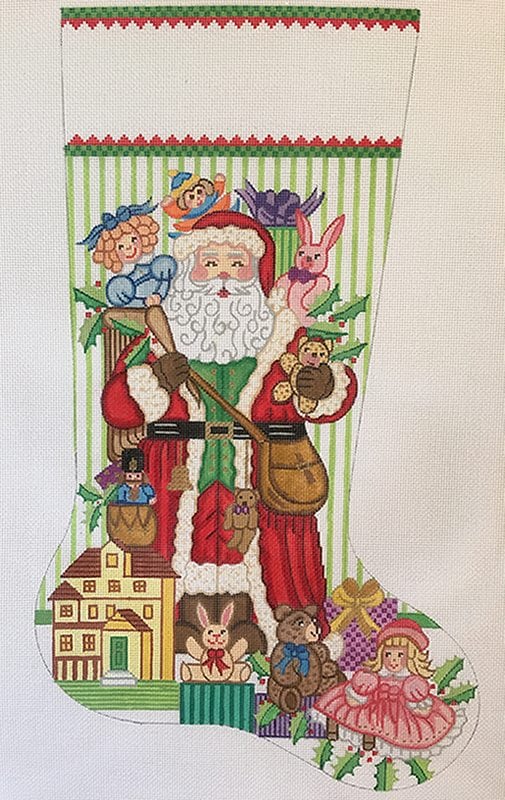 Santa with Presents Stocking CS7321