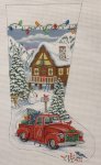 Red Truck Cabin Stocking  AP 4280
