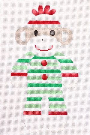 Sock Monkey Christmas Striped PJ's SM25