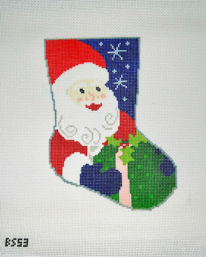 Ho Ho Ho Santa Ornament Sized Bauble Stocking Canvas BS53