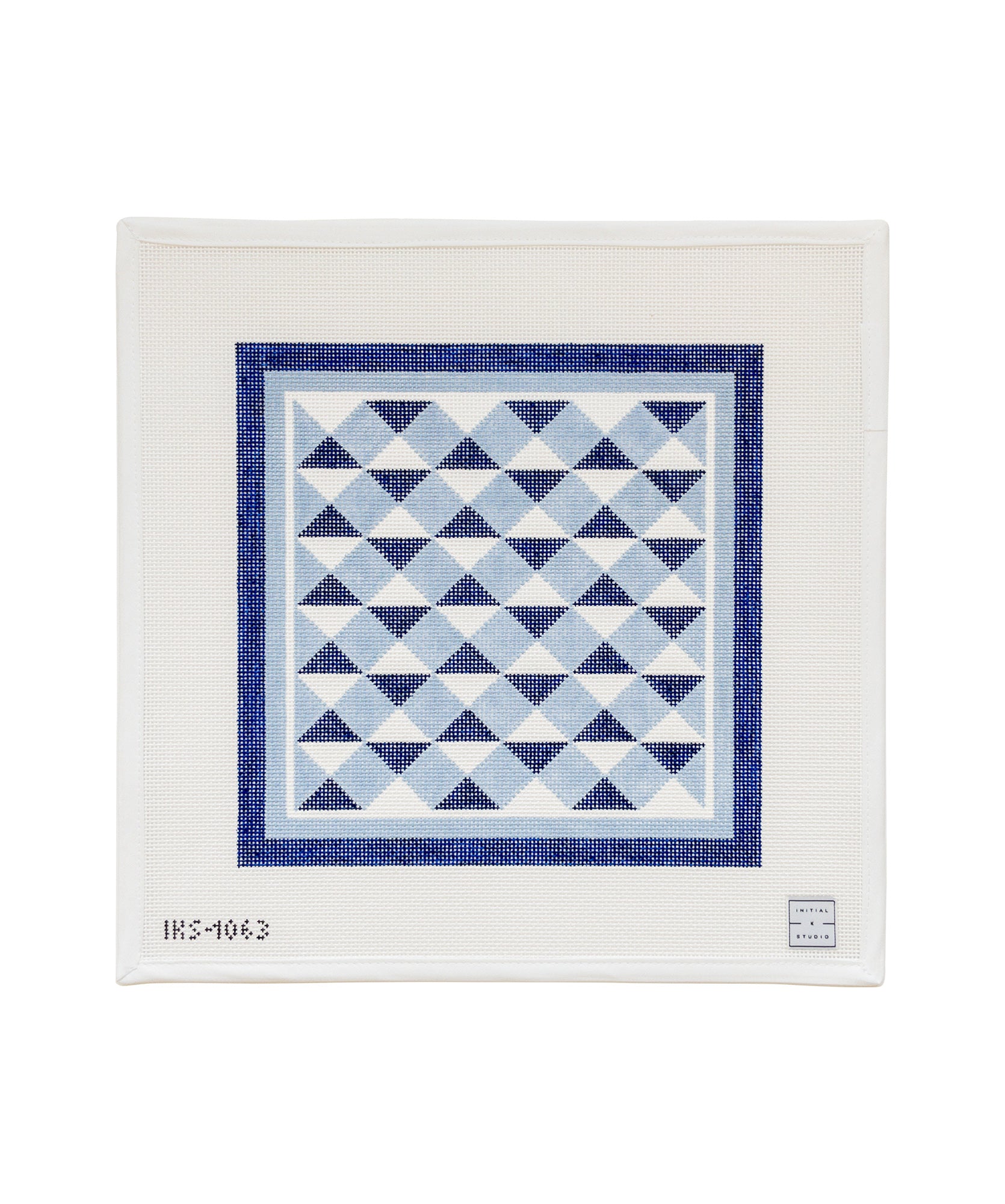 Blue and White Geometric Tile IKS 1063