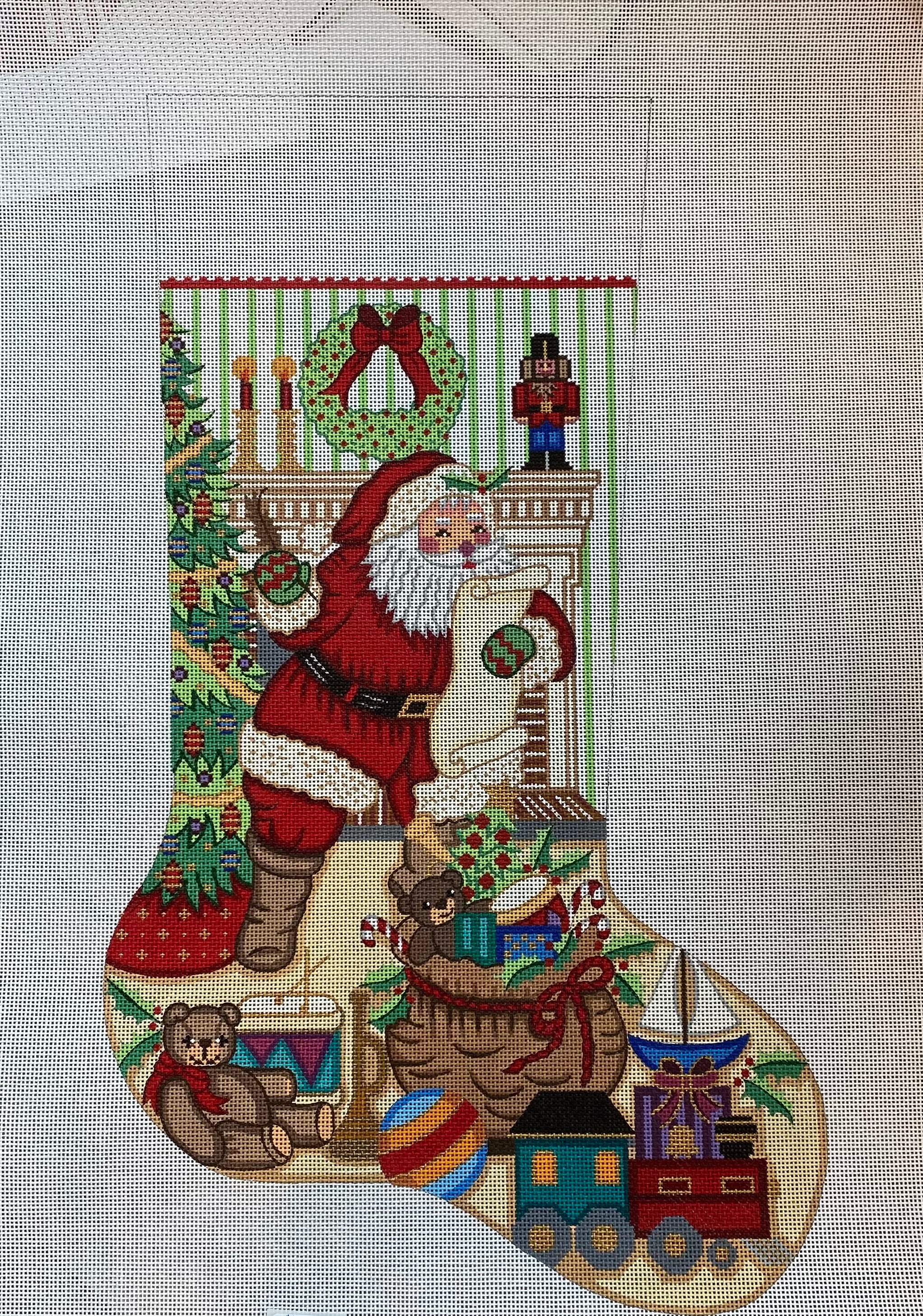 Santa with Toys Stocking  CS 7330