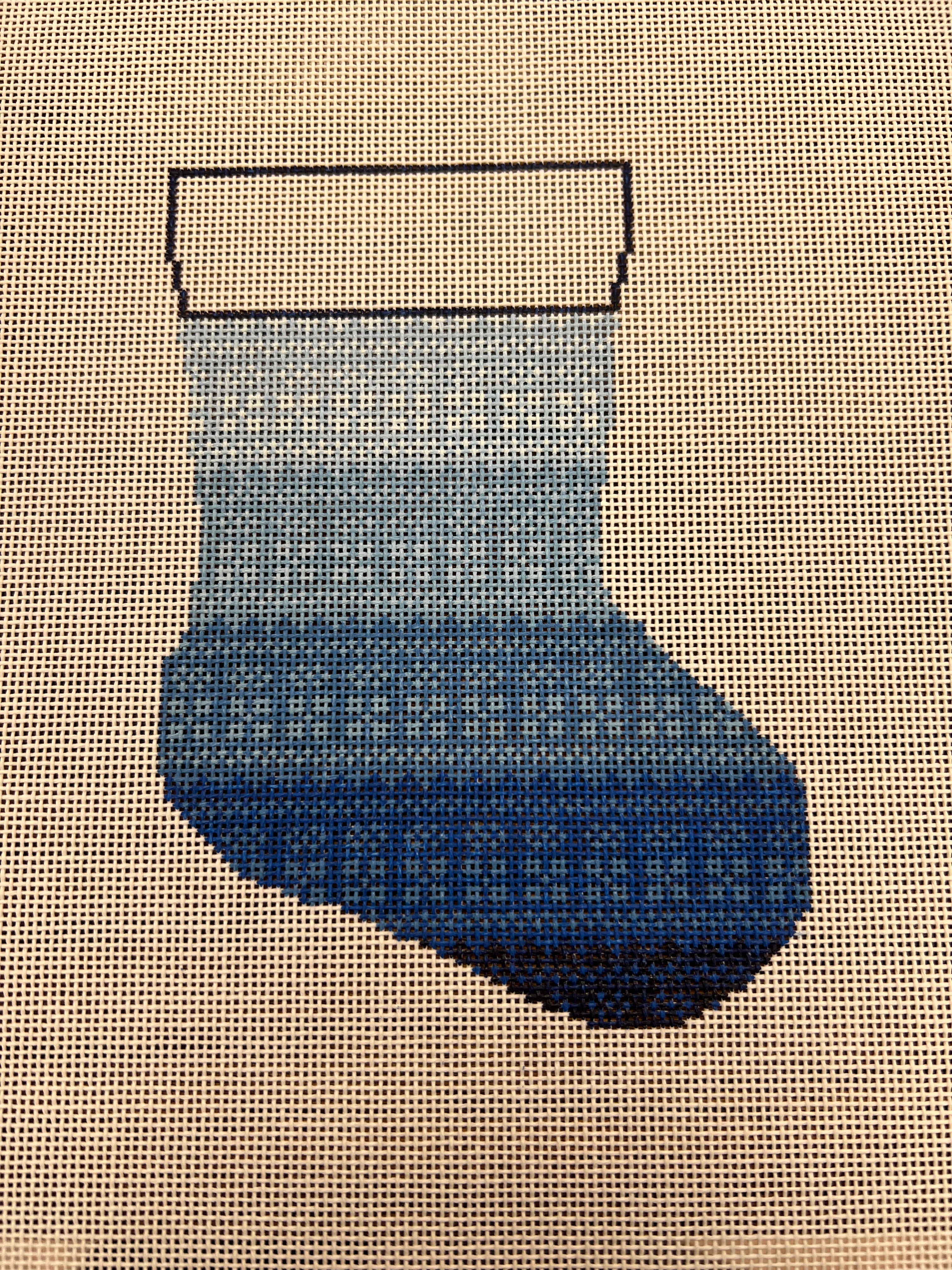 Gradient Blues Block Mini Sock