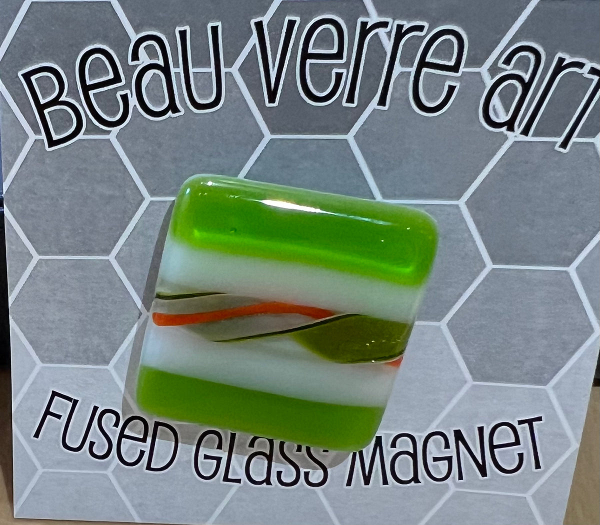 Beau Verre Art Needle Minders Green and Orange — Needlepoint Junction