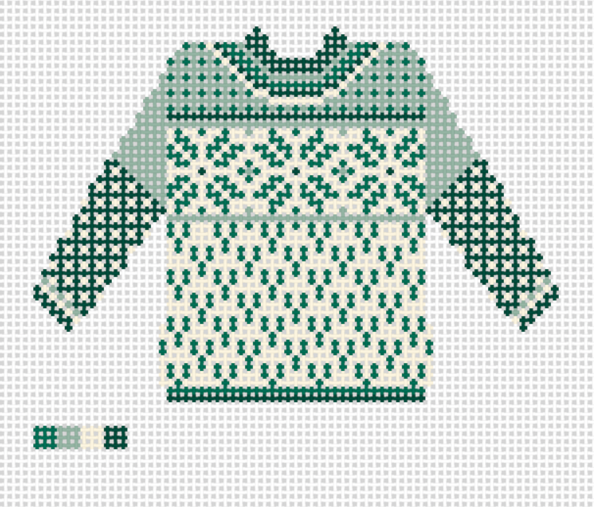 Nordic Collection Shades of Green Sweater
