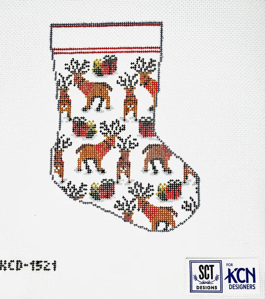 Reindeer Mini Sock Canvas KCD1521