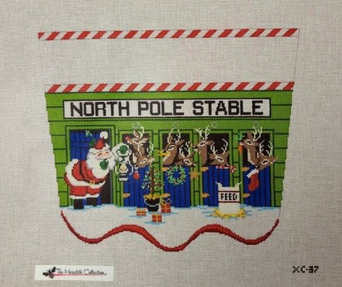 North Pole Stable Stocking Cuff XC-37