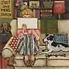 Stitching Girl with Dogs P309