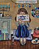 Stitching Girl Hanukkah  P347