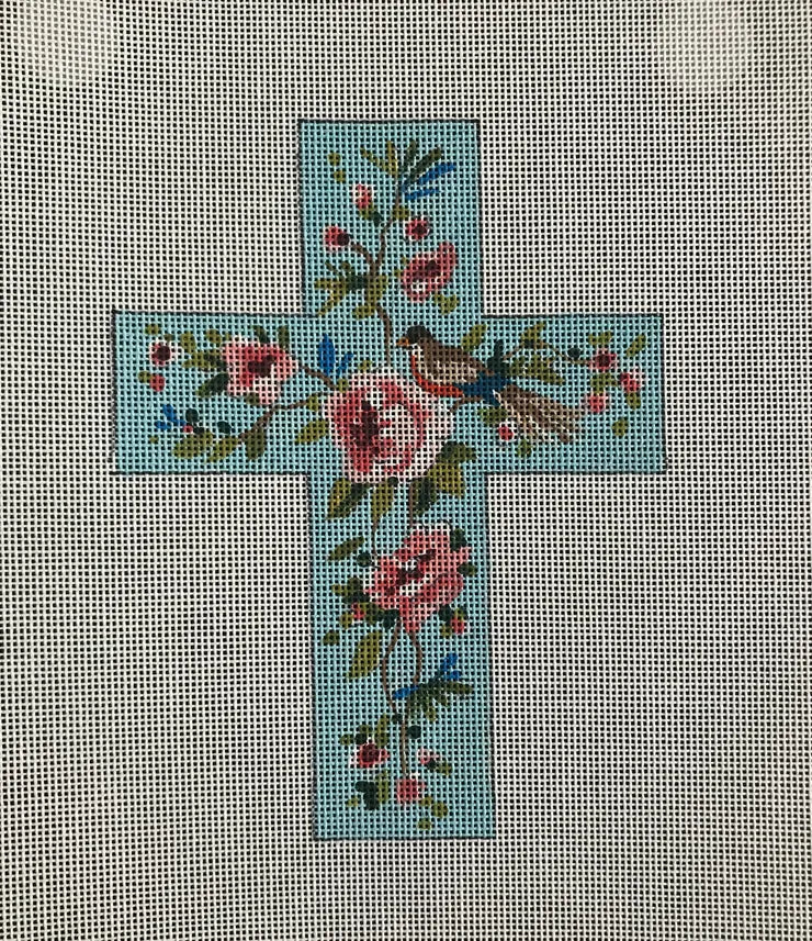 Floral with Bird Cross COP - IF271